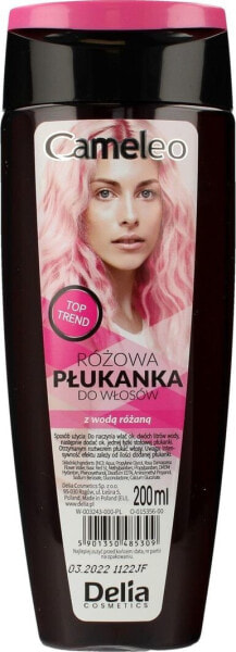 Delia Delia Cosmetics Cameleo Płukanka do włosów różowa z wodą różaną 200ml