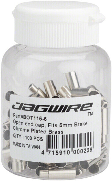 Тормоза Jagwire 5 мм на 4 мм шаговые концевые колпачки, набор из 100 шт., хромированные