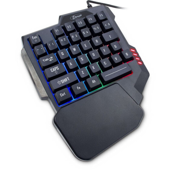 Inter-Tech KB-3035 - Mini - USB - QWERTY - RGB LED - Black