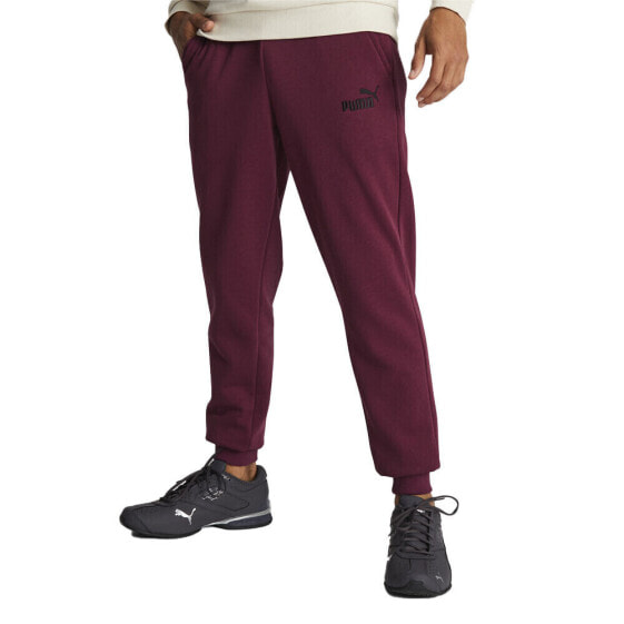 Puma Essentials Embroidery Logo Sweatpants Mens Burgundy Casual Athletic Bottoms