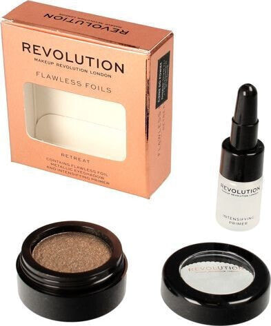 Makeup Revolution Flawless Foils Metaliczny cień do powiek + baza Retreat