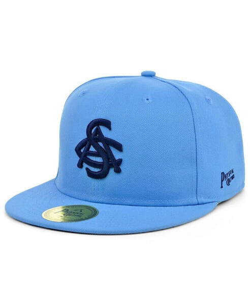 Men's Light Blue Smart Set Athletic Club of Brooklyn Black Fives Fitted Hat