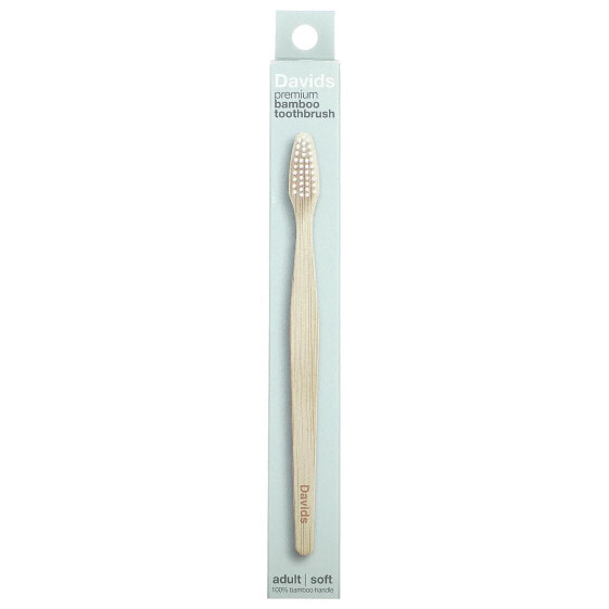 Premium Bamboo Toothbrush, Soft, Adult, 1 Toothbrush
