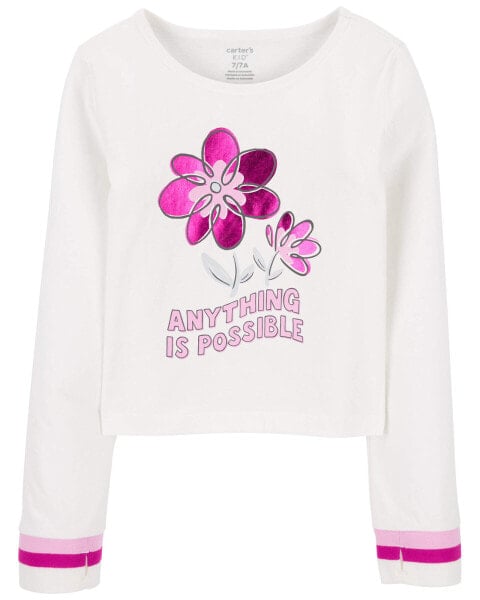 Kid Anything Is Possible Floral Long-Sleeve Tee 8