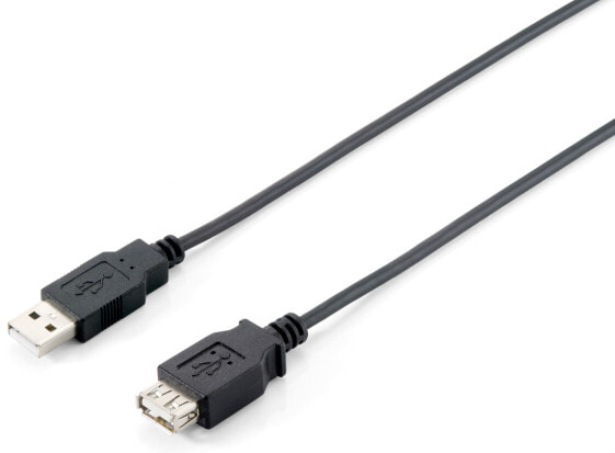 Equip USB 2.0 Type A Extension Cable Male to Female - 3.0m - Black - 3 m - USB A - USB A - USB 2.0 - Male/Female - Black