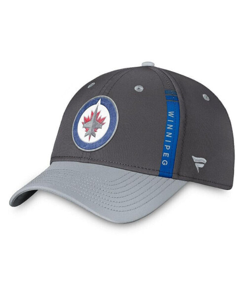 Men's Charcoal, Gray Winnipeg Jets Authentic Pro Home Ice Flex Hat