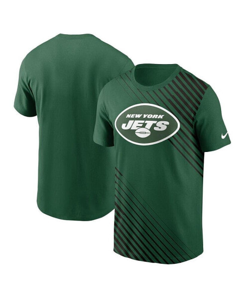 Men's Green New York Jets Yard Line Fashion Asbury T-shirt