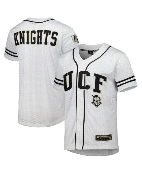 Men's White Ucf Knights Free-Spirited Full-Button Baseball Jersey