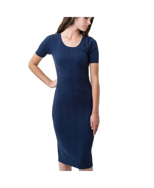 Women's Fitted Cable Sweater Dress