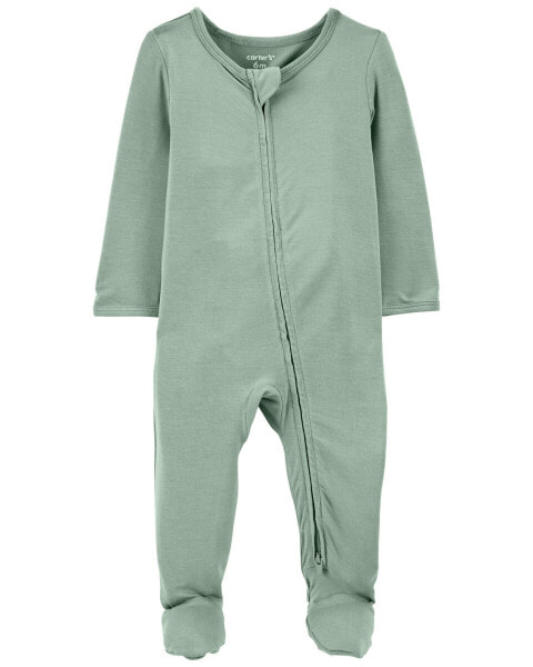 Baby Zip-Up PurelySoft Sleep & Play Pajamas NB