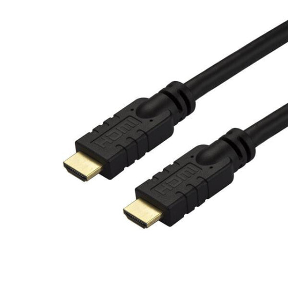 StarTech.com 30ft (10m) HDMI 2.0 Cable - 4K 60Hz Active HDMI Cable - CL2 Rated for In Wall Installation - Long Durable High Speed UHD HDMI Cable - HDR - 18Gbps - Male to Male Cord - Black - 10 m - HDMI Type A (Standard) - HDMI Type A (Standard) - 3D - Black
