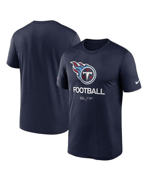 Men's Navy Tennessee Titans Infographic Performance T-shirt