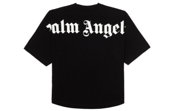 PALM ANGELS 后背字母Logo印花圆领短袖T恤 男款 黑色 / Футболка PALM ANGELS LogoT PMAA002R21JER0011001