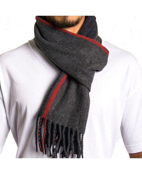 Men's Scarf Soft 80 Inch Long Warm Scarves Plaids Winter Shawl