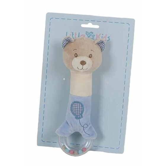 Плюшевая игрушка-гремяшка BB Fun Медведь Синий Прорезыватель 20 см 20см