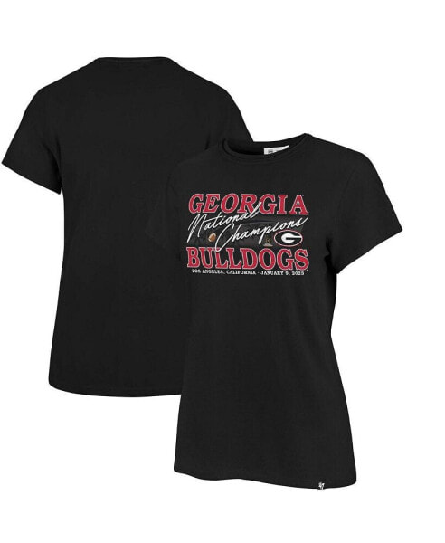 Women's Black Georgia Bulldogs College Football Playoff 2022 National Champions Frankie T-shirt