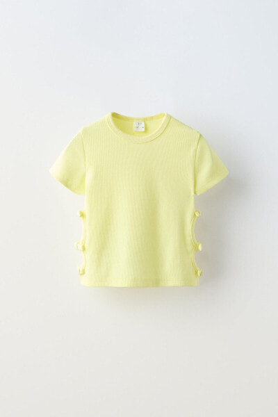 Cut-out t-shirt with bows