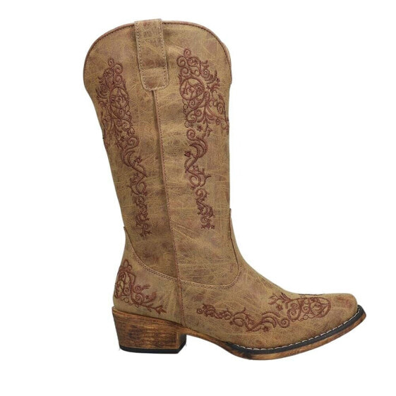 Roper Riley Scroll Square Toe Cowboy Womens Size 8 M Casual Boots 09-021-1566-2