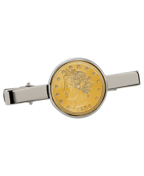 Gold-Layered Liberty Nickel Coin Tie Clip