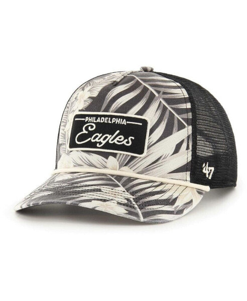 47 Brand Men's Black Philadelphia Eagles Tropicalia Hitch Trucker Adjustable Hat