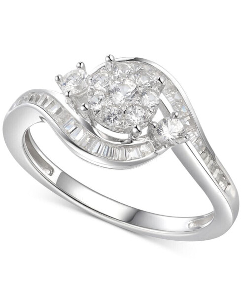 Cubic Zirconia Multi-Stone Ring in Sterling Silver