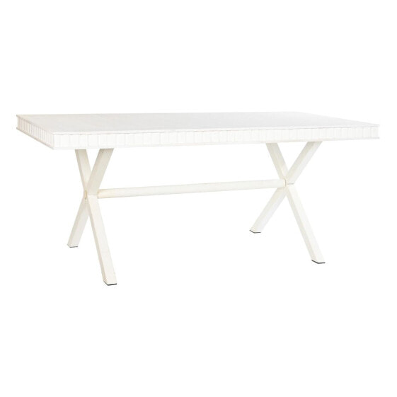 Обеденный стол DKD Home Decor Белый Металл Древесина манго 180 x 90 x 76 cm