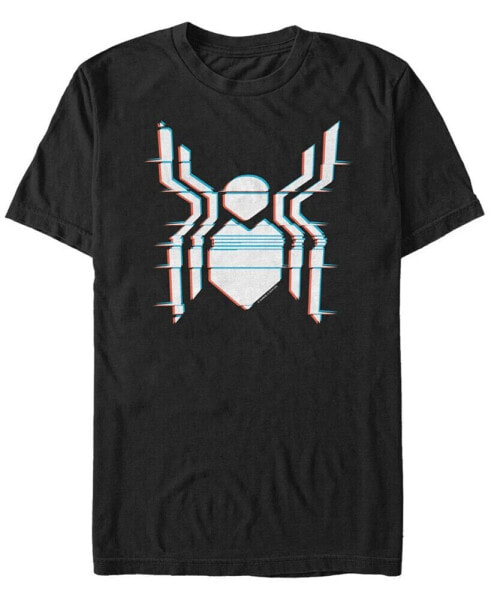 Marvel Men's Spider-Man Far From Home Glitch Chest Logo Short Sleeve T-Shirt