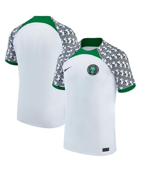 Men's White Nigeria National Team 2022/23 Away Breathe Stadium Replica Blank Jersey