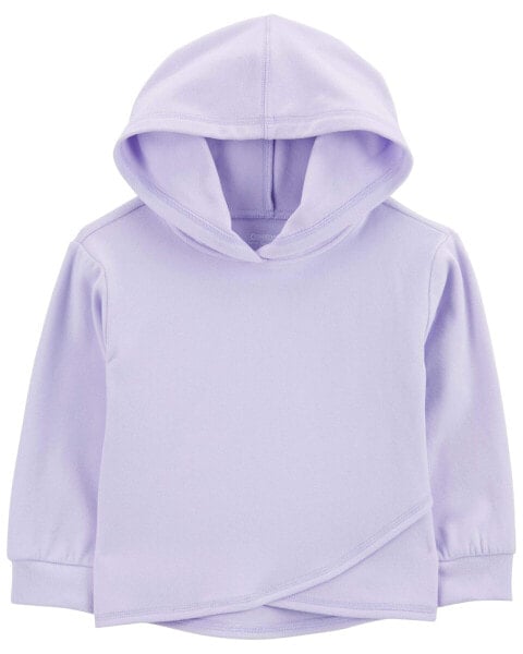 Baby Criss Cross Fleece Hoodie - Purple 18M