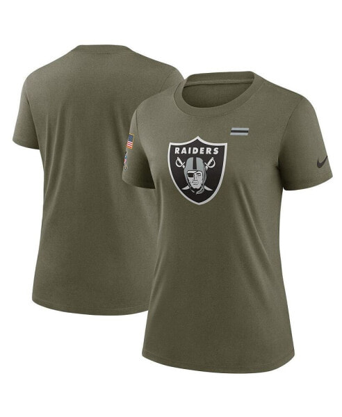 Women's Olive Las Vegas Raiders 2021 Salute to Service T-Shirt