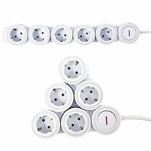 REV Ritter REV 0015520115 - 1.4 m - 5 AC outlet(s) - Indoor - Type F - Unmanaged - White
