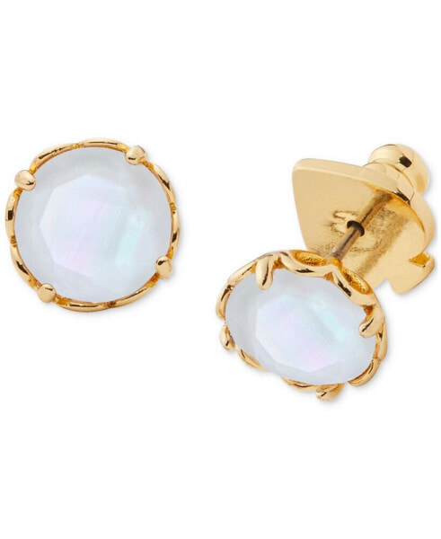 Gold-Tone Color Cubic Zirconia Stud Earrings