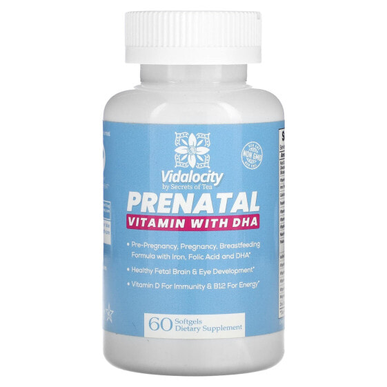 Vidalocity, Prenatal Vitamin With DHA, 60 Softgels