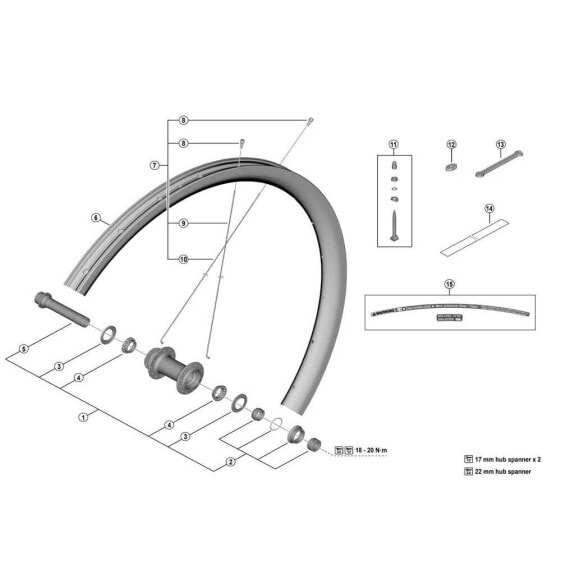 SHIMANO GRX RX880-TL-F12 Front Hub Axle