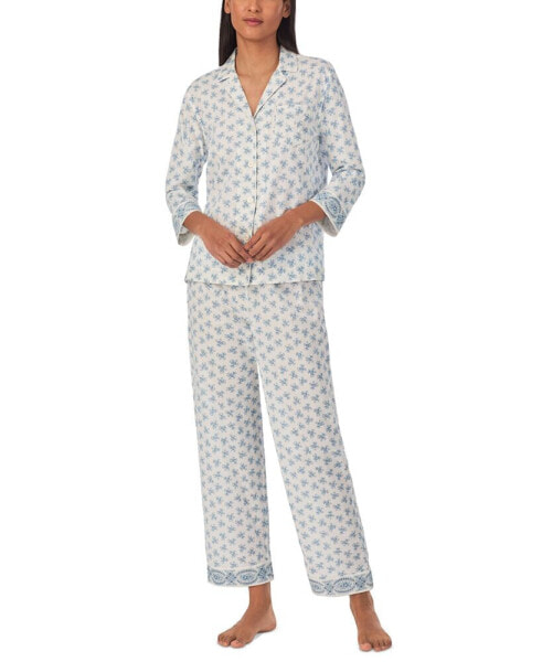 Women's 2-Pc. Floral Ankle Pajamas Set