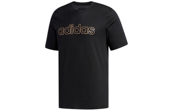 adidas M Ess Br Tee 运动型格圆领短袖T恤 男款 黑色 / Футболка Adidas M Ess Br Tee T FM3441