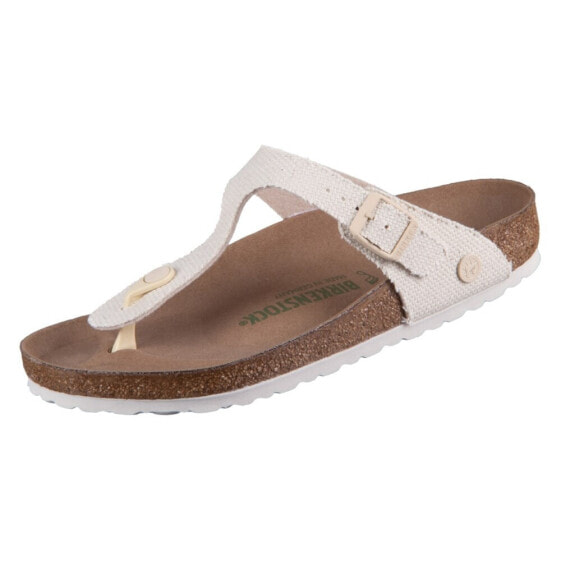 Шлепанцы Birkenstock Gizeh Rivet Logo Vegan Eggshell Canvas