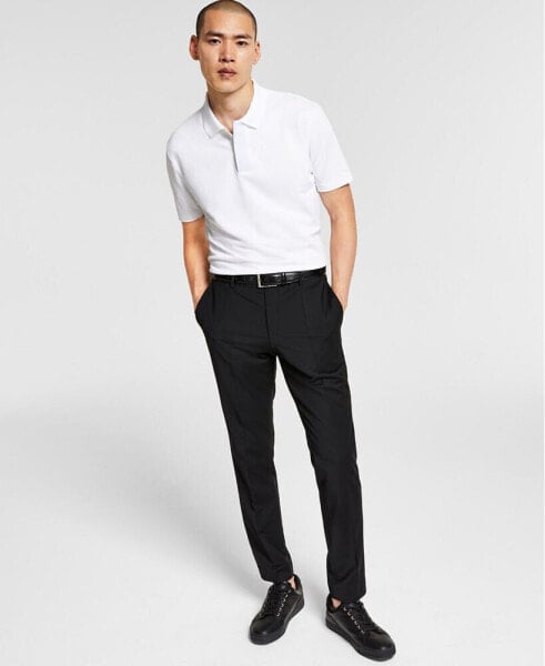Men's Slim-Fit Superflex Stretch Solid Suit Pants