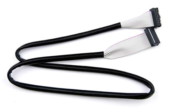 Supermicro CBL-0071L - 16-pin/16-pin - Female/Female - Ribbon - Black - White - 0.76 m