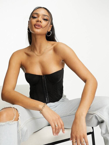 We Are We Wear corset bra in black