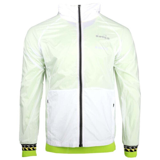 Diadora Multilayer Be One Full Zip Jacket Mens White Casual Athletic Outerwear 1