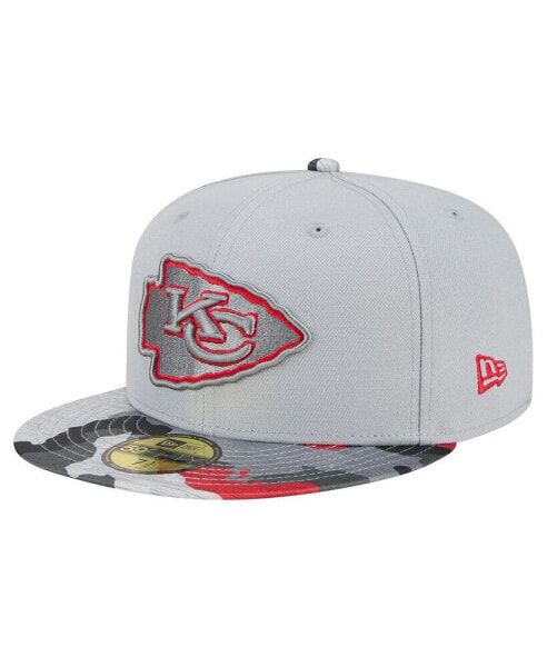 Men's Gray Kansas City Chiefs Active Camo 59FIFTY Fitted Hat