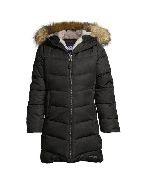 Child Girls Winter Fleece Lined Down Alternative Thermo Plume Coat