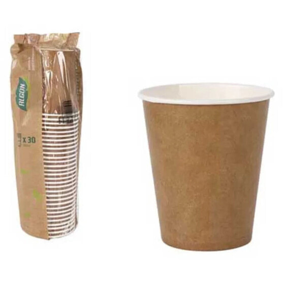 ALGON 30 Kraft Cardboard Cups 250ml