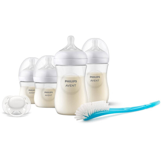PHILIPS AVENT Natural Response Pack: 2 Baby Bottles 125ml + 2 Baby Bottles 260ml + 1 Baby Bottle Cleaning Brush + 1 Ultra Soft Pacifier