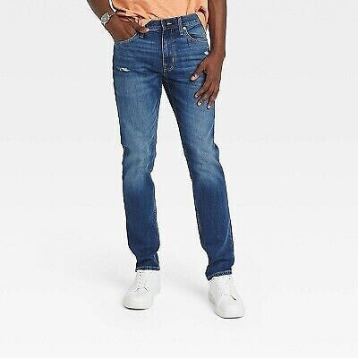 Men's Skinny Fit Jeans - Goodfellow & Co Blue Denim 34x30