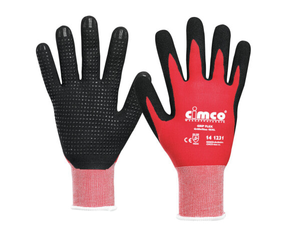 Cimco 141229 - Workshop gloves - Black - Red - M - EUE - Adult - Unisex