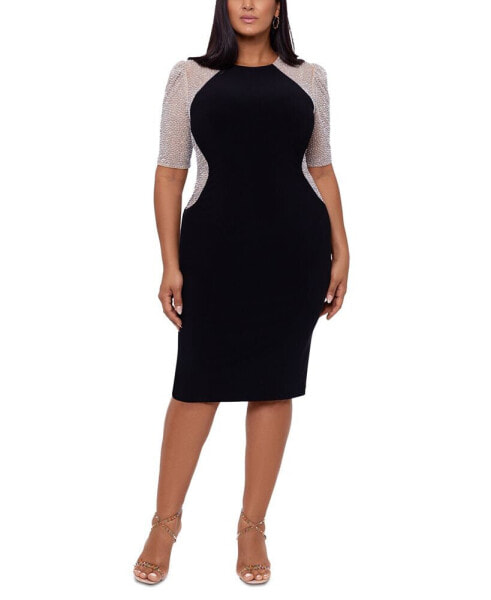 Plus Size Caviar Bead Dress