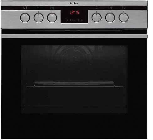 Amica EHC 12761 E - Ceramic - 4 zone(s) - Glass-ceramic - Black - 1700 W - Rotary