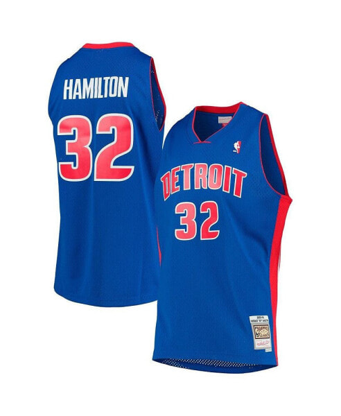 Men's Richard Hamilton Blue Detroit Pistons 2003-04 Hardwood Classics Swingman Jersey